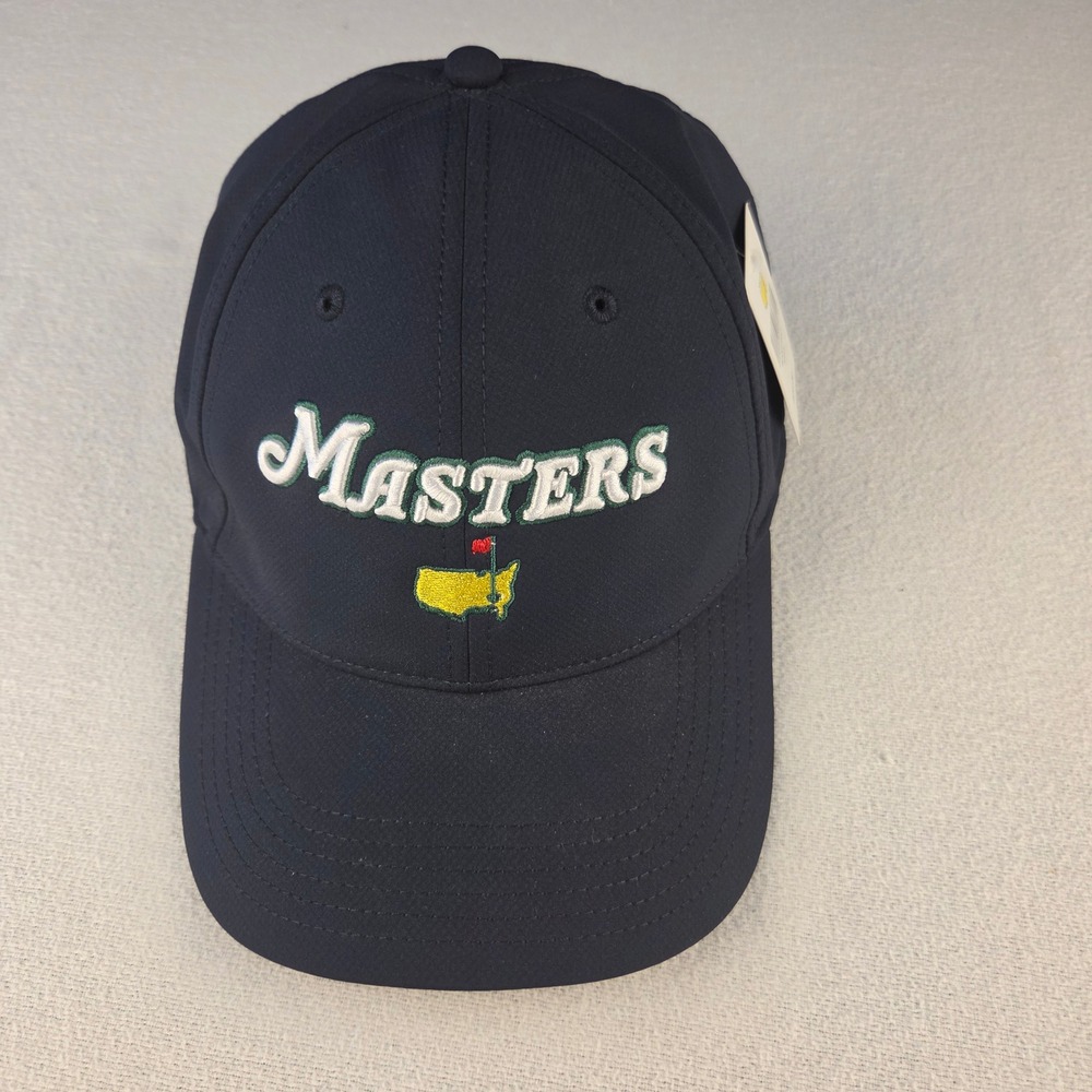 2026 Masters Golf Hat Navy Blue Performance Tech Adjustable Cap  NEW
